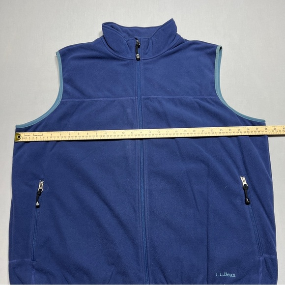 L.L. Bean Blue Fleece Vest with High Collar Men’s Size XXXL - Picture 12 of 12